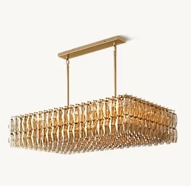 Ceiling Mount Brass LED Foyer Chandelier Foyer Lights Modern Chrome Finish
