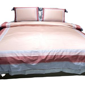 Hotel Bedding Linen 4 Pcs Egyptian Cotton Bedsheet Set with Modern Patchwork Pattern