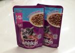 Limited Health Cat Food Purple Bag , Stand Up Plastic Bags Customized Size