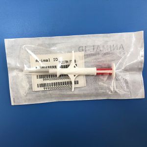 Cheap 1.25mm * 8mm pet Microchip Electronic Tag with syringe for Cat / Dog pet gps microchip for sale