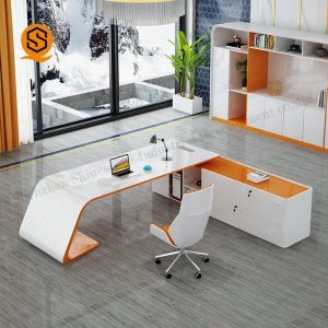Seamless Joint Solid Surface Office Furniture L Shape Office Table