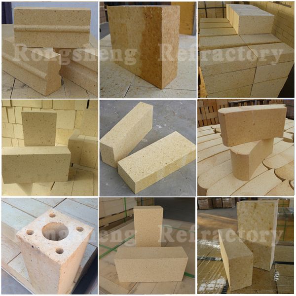 Customized Size Heat Resistant Bricks , High Alumina Fire Bricks Natural Yellow Color