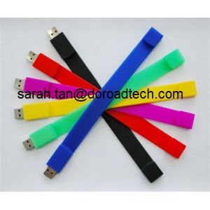 Customized 100% Real Capacity Silicone Bracelet USB Flash Drives