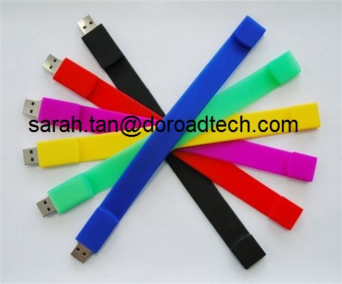 Customized 100% Real Capacity Silicone Bracelet USB Flash Drives