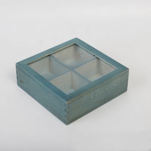 Multifunctional Wooden Storage Box With Dividers Ultraportable Dustproof