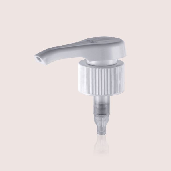 Quality JY308-33 Ribbed Plastic Soap Dispenser Pump With Long Nozzle Marks On The Flat Actuator wholesale