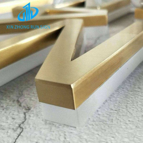 Channel letter golden acrylic led letter backlit sign wall led light 3d backlit