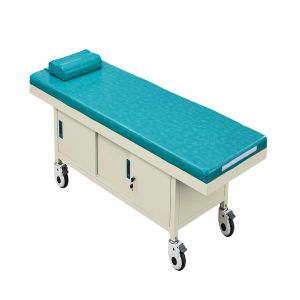 Automatic Hospital Patient Bed Sheet Changing Examination Couch With Cabinet ODM