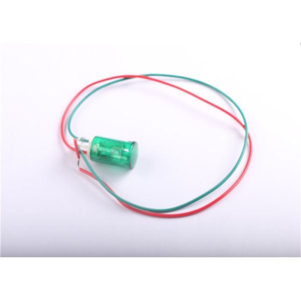DC12V AC220V Green Waterproof Indicator Lights , Led Indicator Lamps Panel Mount
