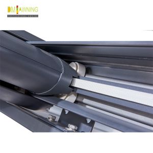 Polyester Retractable Roof Awning Remote Control Aluminum Retractable Awning