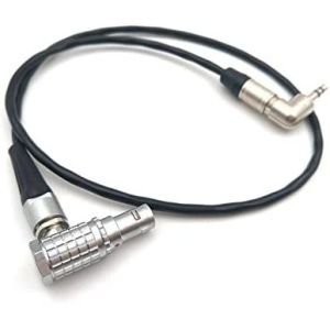 Right angle Alexa Mini LF Timecode Cable , Tentacle Sync Cable TRS 3.5mm To 0B 5