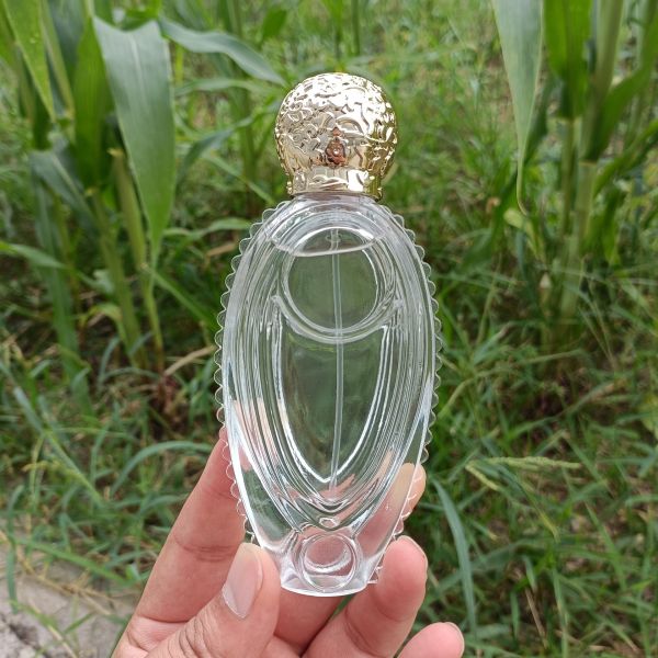 Quality 55ML Perfume Spray Bottle Crystal White Glass Double Fish Play Beads wholesale