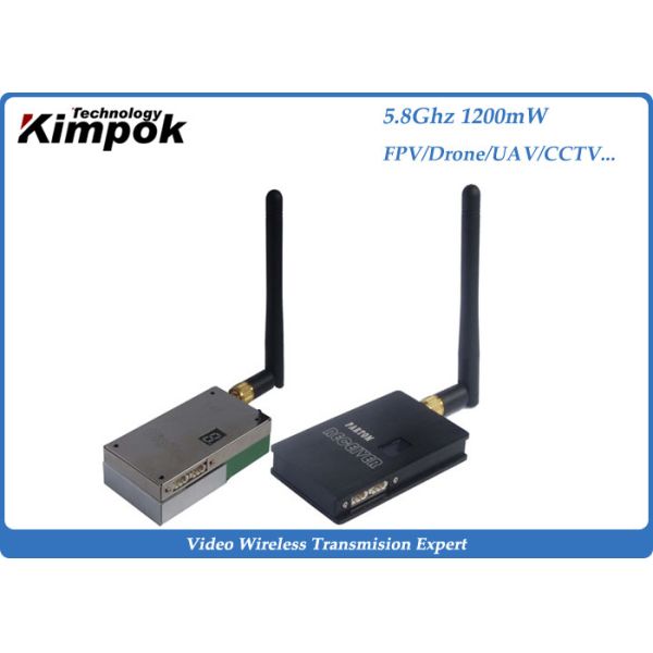 Quality 1200mW Analog Video Transmitter , 5.8Ghz Wireless CCTV Video Transmitter & Receiver wholesale