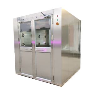 China Auto Sliding Door Cargo Air Shower | 1950x2000x2180mm | Powder-Coated 201 Stainless Steel on sale