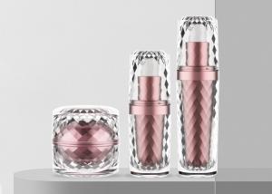 Cheap Luxury Diamond Acrylic Cosmetic Bottle And Jar 30ml 15ml for sale