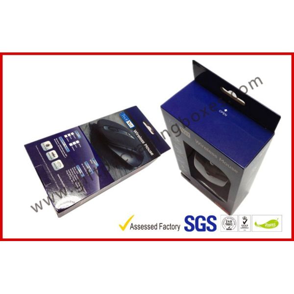 Quality Rectangle Power Bank Portable Card Board Packaging Boxes , Promotional Mouse Accessoires Boxes wholesale