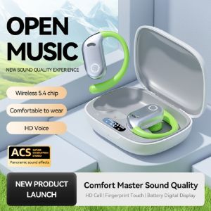 ETEK Waterproof LED Display Earphones, Bluetooth 5.4 , 50mAh earphone cell +