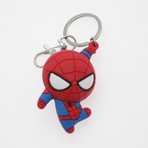 Custom 3D Cartoon Anime Captain America Rubber Keychain Pvc Key Chain For School