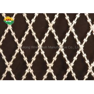 2.8mm Sharp Welded Concertina Razor Wire Fence , Razor Mesh Fence With Firm