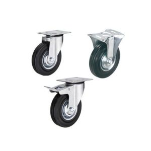 3" 4"5" Rigid Plate PU Heavy Duty Swivel Casters For Racking System
