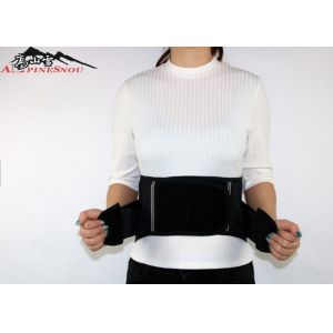 Comfortable Medical Lumbar Support Belt , Lumbar Back Brace Black Color
