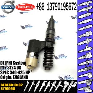 China Huida D12 engine fuel injector common rail fuel injector 8170966 BEBE4B10102 for with genuine quality on sale