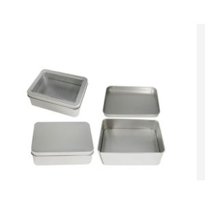 CMYK Decorative Storage Tins With Lids 340g Rectangular Tin Containers