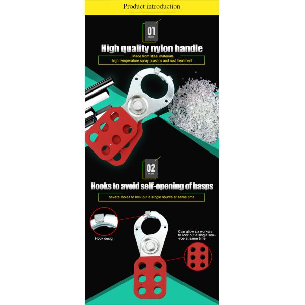 Metallic Multi Lock Hasp Customized Color With Nylon PA Injection Molding