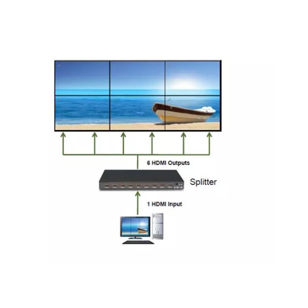 Quality wall mounted 46" 3x3 500cd/m² Video Wall Digital Signage wholesale