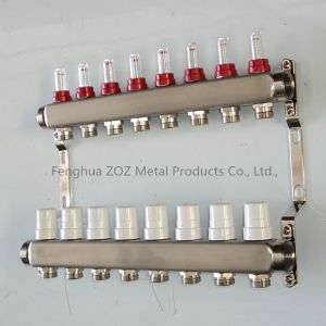 Cheap Stainless Steel Radiant Floor Heating Manifold with 1/2&quot; PEX compression fittings for sale