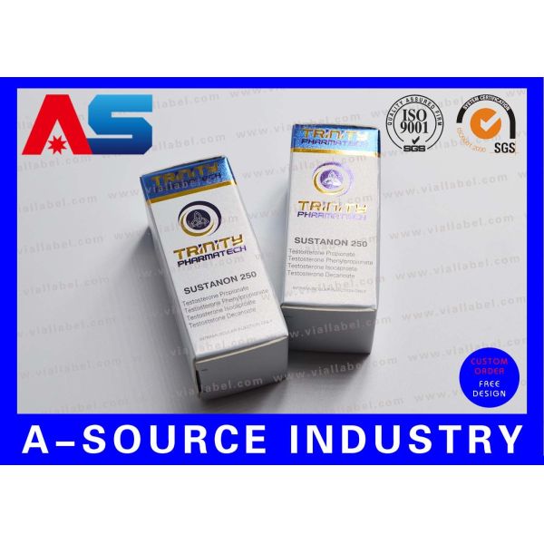 Blue Foil Metalic Embossed Glass Vial Storage Box Paper Box 10ml Bottle With