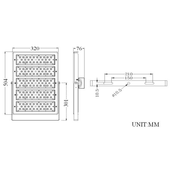 High power 200W multi color led flood lightwith aluminum housing and PC lense.