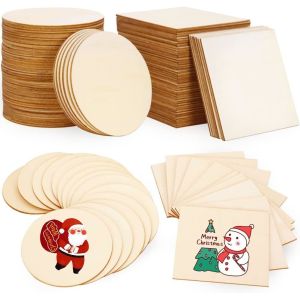 China Unfinished Wood Slices Blank Wood Chips for Handicrafts Home Decoration Wooden Coasters and DIY Crafts on sale