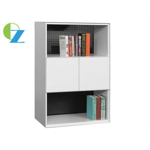 Cheap H800 Steel Cupboard For Office Use White Satin 3 Tier Cabinet 2 Open Shelf for sale