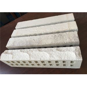 Special Mountain Shape White Perforated Clay Bricks High Strength For Long Life