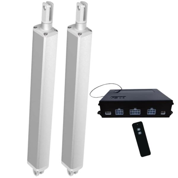 32x41mm Inline Actuator 24VDC Motor 500N Hall Effect Synchronization Control