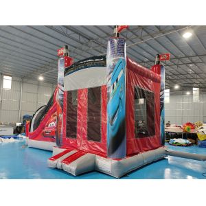 Outdoor Inflatable Castle Combo Race Cars Cartoon Movies Inflatable Bouncer With