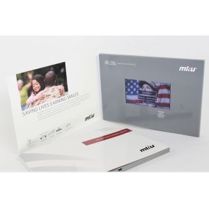 Bespoke Multi - page LCD Video Brochures , lcd video mailer with multimedia