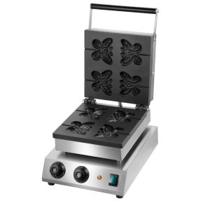 Stainless Steel Commercial Waffle Baker With Non Stick Coating 1.8KW Constant