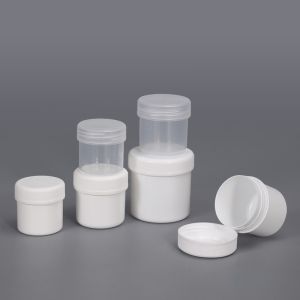 Clear White Butter Storage Small Plastic Jars Canning For Food Powder 30ml
