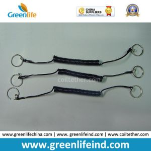 Silm Black Spring Coiled Tether Cord W/Customized Special Accessories