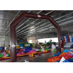 0.4mm PVC Tarpaulin Chololate Color Inflatable Archways For Promotion