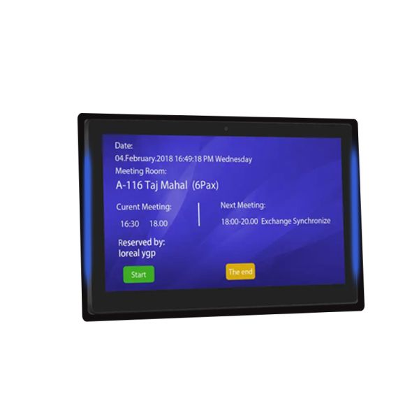 Quality 101inch wall mounted business android tablet pc with led light bar conference schedule display wholesale