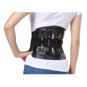 Adjustable Elastic Leather Waist Support Belt , Waist Pain Relief Belt