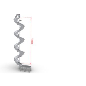 Outside Colorful Spiral 80cm Stainless Steel Slides Led Light