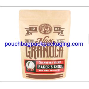 Aluminium foil stand up pouch, printed aluminium foil bag doypack with zipper