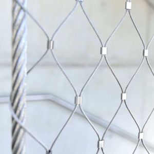 Cheap 1.5mm 60x60mm 316L Material Wire Rope Mesh for sale