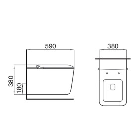 Opening Seat And Cover Intelligent Toilet Bidet With Smart Sensors And Portable