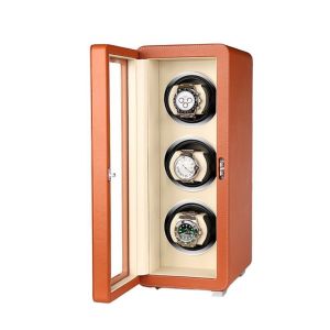 3 Slots Auto Watch Winder Automatic Watch Box Convenient With Flexible Pillows