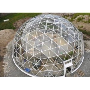 Wide Application Custom Event Geodesic Dome Tents With Clear Sidewall